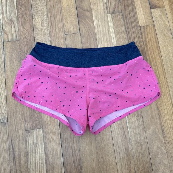 Rabbit Women's Pink Polka Dot Catch Me If You Can Running Trail Shorts Size M - Picture 2 of 5